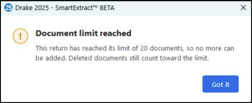 Document limit